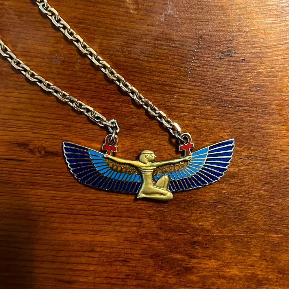 Egyptian Revival Goddess Isis Necklace